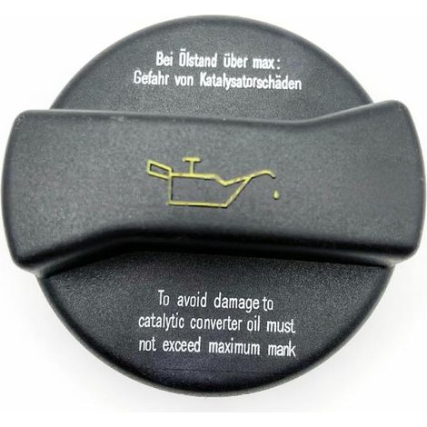 Couvercle de remplissage d'huile, couvercle de remplissage d'huile moteur compatible avec Golf Jet ta Bora Polo Pas sat au di A1 A3 A4 A6 Golf 3 4 5 6 (06B103485C) (1/5)