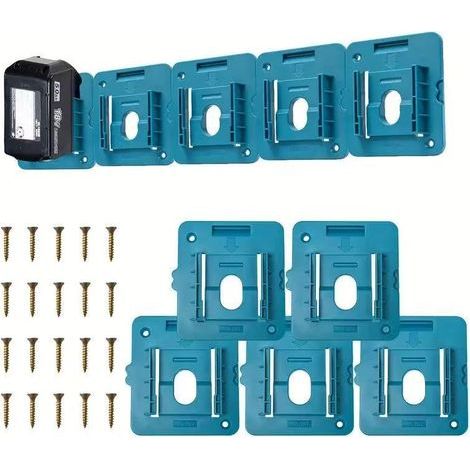 Support mural pour batterie Makita 18V Bosch (lot de 5), compatible avec les modèles BL1850/1840/1830 (batteries non incluses). (1/5)