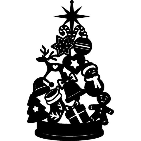 Weihnachtsanhänger 18 £, durchbrochene Verzierungen in Form eines Weihnachtsbaums