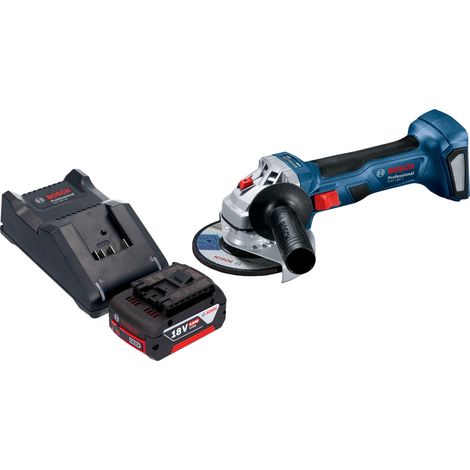 Bosch GWS 18V-7 Smerigliatrice angolare professionale a batteria 18 V 115 mm brushless + 1x batteria ricaricabile 5,0 Ah + caricabatterie