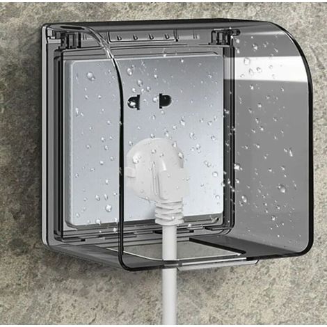 Sortie Couvercle Childproof 86 modèle universel Boîtier de Prise étanche Prises extérieures étanches pour interrupteur 12.2×10.8×7.3 CM (1/4)