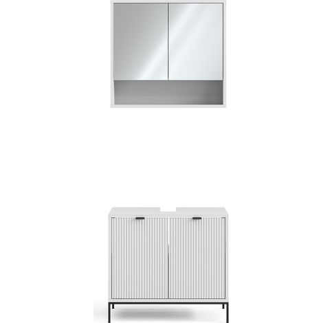 Set de muebles de baño Eliza, Blanco, 2 partes, Vicco
