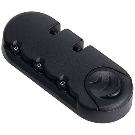 1 Piece Black 3 Digit Combination Padlock for Travel Luggage Suitcase Code Lock Fixed Lock Anti-Theft Bag Accessories (1/4)