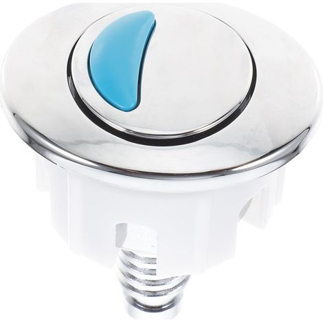 Bouton Poussoir Chasse D’Eau Wc Ovale, ABS Argenté, Double Chasse (1/5)