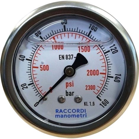 Manometro posteriore 160 bar MG3-63 filettatura 1/4" (1/5)