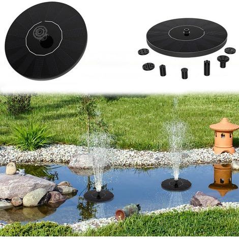 Solar Fountain, 1.4W Water Pump, 4 Nozzles, For Pond, Garden (1/5)