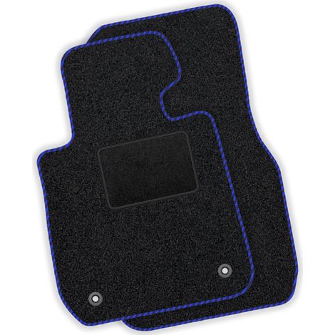 [SP]PLVW029-2 blau - Velours-Fußmatten vorne - Automatten passend für: Volkswagen Caddy III 2003-2020 2-Sitzer mit blauer Paspelierung (1/5)