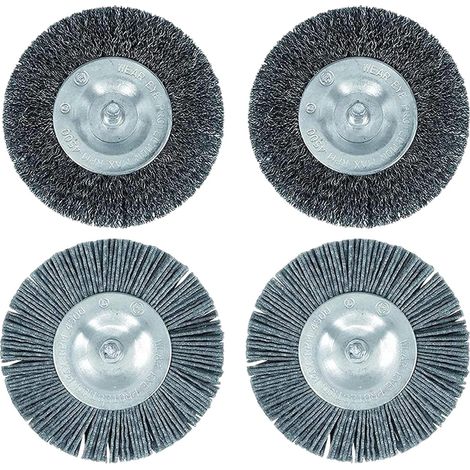 Lot de 4 brosses électriques (2 brosses métalliques, 2 brosses en (1/5)