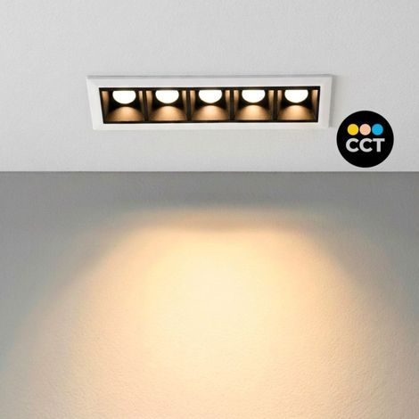 Foco Lineal LED Empotrable 7W - CCT - UGR18 - CRI90 - IP20 - (1/5)