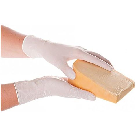 NITRILE GANTS DE ALLF OOD® COFFRE-FORT, NON POUDRÉS, 24 CM, BLANC/BLEU, 10 X 250 PIÈCES FRANZ MENSCH 26151