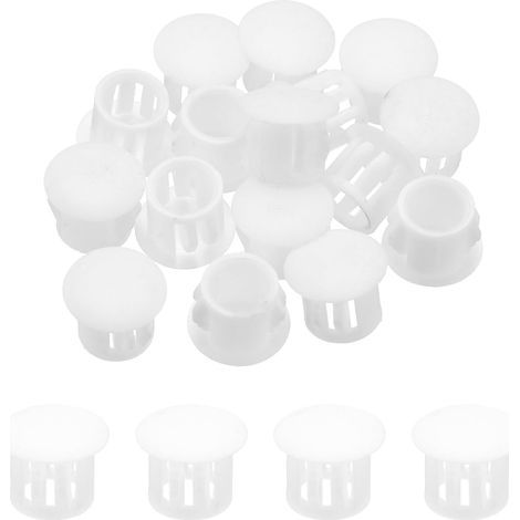 32 Bouchon de trou, Nylon Blanc 10mm, Embout insertion pour Meuble Armoire (1/5)