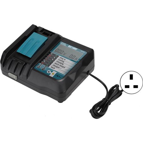 Chargeur de batterie lithium-ion pour Makita 14,4 V 18 V avec écran LCD intégré 100-240 V (prise britannique) (1/5)