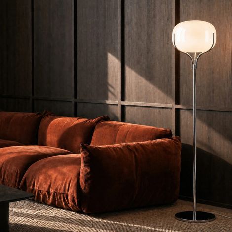 [GEBRAUCHT] B-Ware Christo Stehleuchte Stehlampe 160cm LED Lampe Leuchte chrom/weiß Glas elegant (1/2)