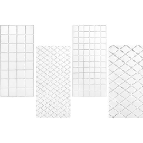 Moule à gâteau transparent à motif quadrillé (lot de 4), idéal pour la décoration de gâteaux, puddings et gelées. (1/5)