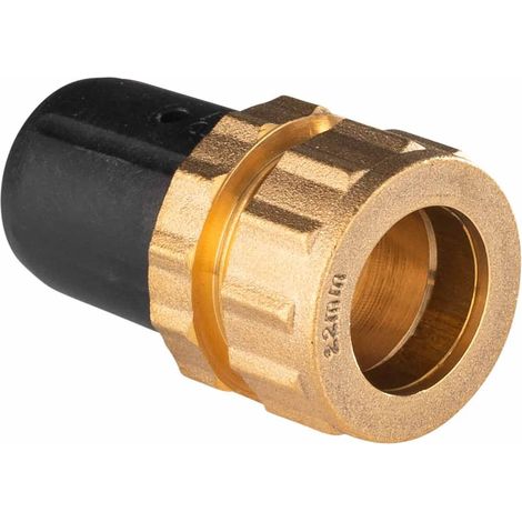 Selfio-Steck Aluverbund Steckfitting Übergang auf Kupferrohr Schraubanschluss 20 x 2 - 15 mm DVGW