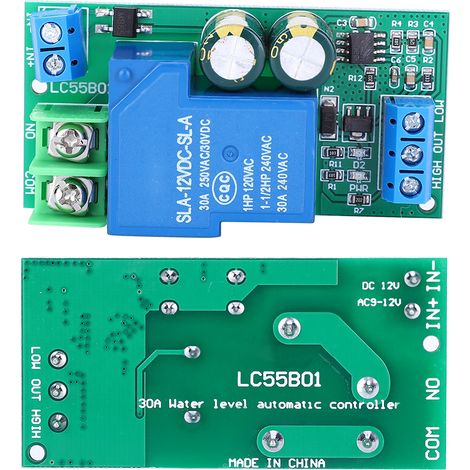 Contrôleur automatique de niveau d'eau LC55B01 AC/DC12V 30A pour aquarium (1/5)