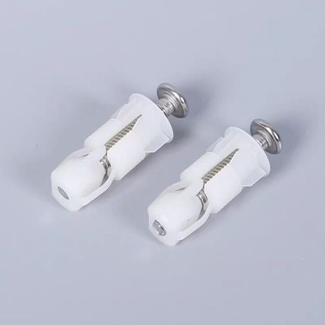 Top Fixing Nuts 4 Pieces Lid Expansion Screws Toilet Expansion Screws Toilet Lid Hinge Fixing Kit, T (1/4)