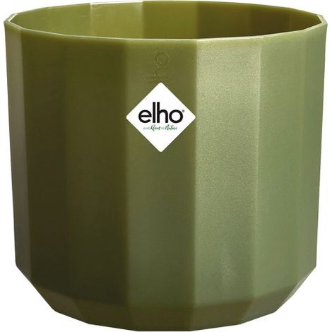 Pot Facet Rond Vert Forêt Design Facetté Moderne, Durable Et écologique - Elho Bv