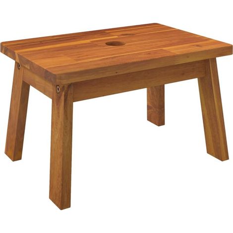 Tabouret-escabeau Repose-pied Tabouret Bas 38x26x22 cm Bois d'acacia solide 76709 (1/5)