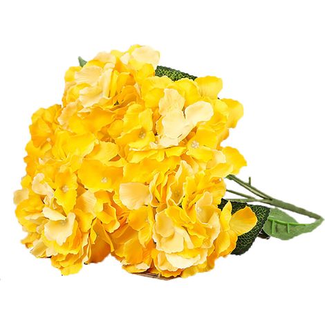 Bouquet De Fleurs Artificielles En Soie Jaune Décoration Intérieure Mariage Fête Lot De 1 (1/2)
