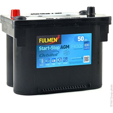 Fulmen - Batterie voiture FULMEN Start-Stop AGM FK508 12V 50Ah 800A (1/3)
