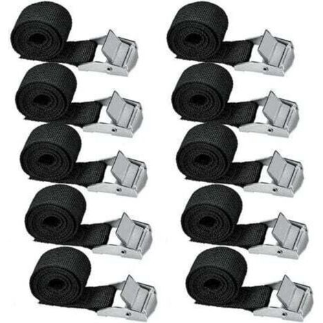 10 pièces sangles d'arrim200 cm Kit de fixation pour moto/voiture/porte-vélo sangles de serrchamaximale 500 kg