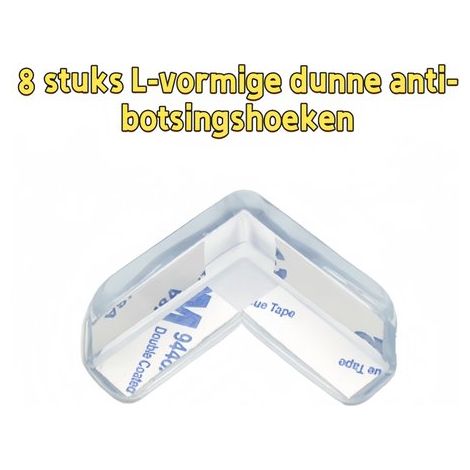 pièces - Protections d'angle fines en forme de L - Protections d'angle et de bord pour meubles - Convient aux bords de table et aux angles vifs - Transparent (1/5)