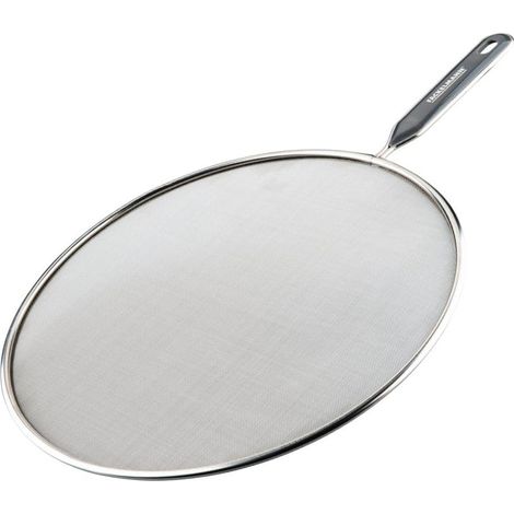 Couvercle anti-projections, couvercle de cuisson anti-projections d'huile, Plastique, Acier inoxydable, 43,5 x 28,9 x 0,6 cm (1/4)