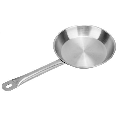 Poêle à frire 26 x 5 cm en acier inoxydable, marmite à steak à fond composite, ustensiles de cuisine pour ragoûts, œufs au plat (1/5)