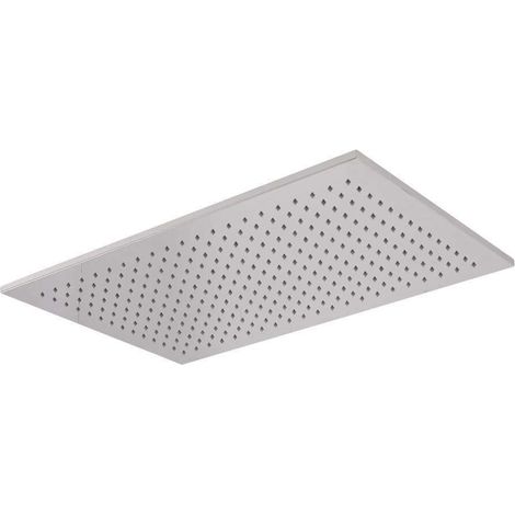Hudson Reed – Pommeau de douche encastré carré 80cm x 50cm – Acier inoxydable anticorrosion – 121 jets effet pluie – Buses en silicone anti-calcaire