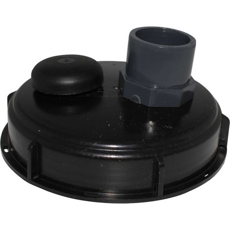 Couvercle diamètre 150 mm avec prise PVC droite 40/50 et évent