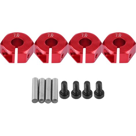 Adattatore universale per ruota esagonale da 12 mm per auto radiocomandata HSP Sakura in scala 1/10 (7 mm, rosso) (1/5)