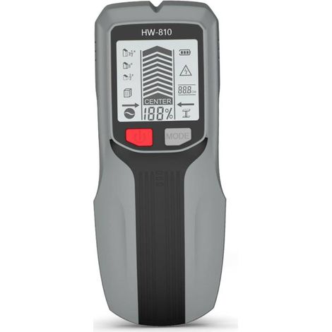 Ce détecteur mural multifonctionnel est doté d'un écran LCD et d'une alarme sonore. Portable- il peut détecter les piliers muraux en bois- les tuyaux métalliques et les câbles électriques sous tension (1/5)