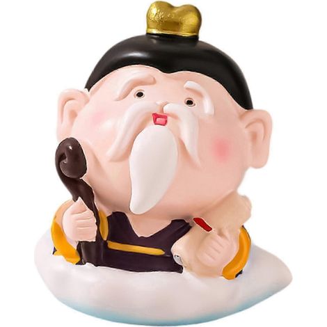 Figurine générique en résine représentant un immortel chinois, accessoire de décoration intérieure, cadeau mignon pour le tableau de bord de la voiture ou cadeau de pendaison de crémaillère-4.5cmx4cmx (1/5)