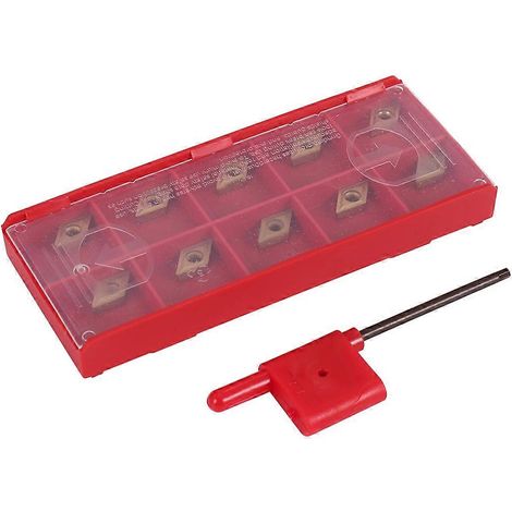 10 plaquettes de coupe en carbure d'or DCMT070204 YBC251 pour tour CNC, outil de tournage et d'alésage B (1/5)