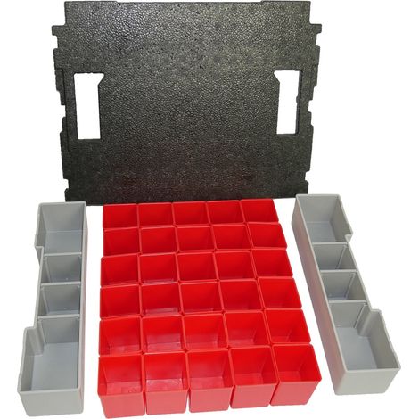 BS Systems Inset-Box-Set 32 pcs. + garniture de couvercle pour L-Boxx 102
