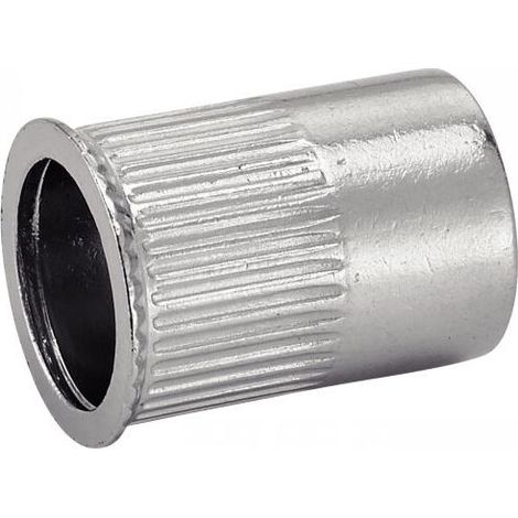 Boite de 50 écrou cranté à sertir tête affleurante inox A2 - M6 - 626336
