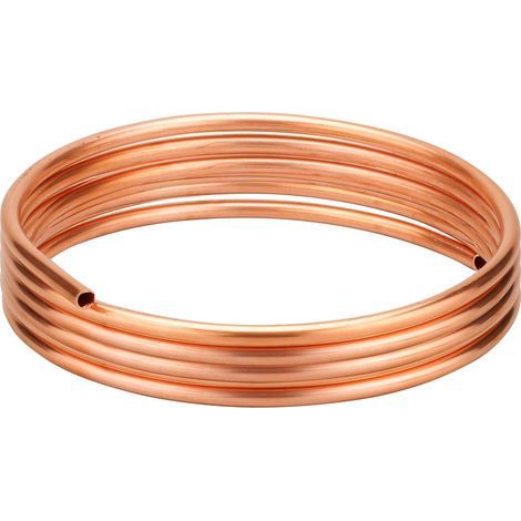 Coil of 14mm Diameter Copper Pipe, 5m Length, Flexible for Plumbing and Heating Connections (1/3)