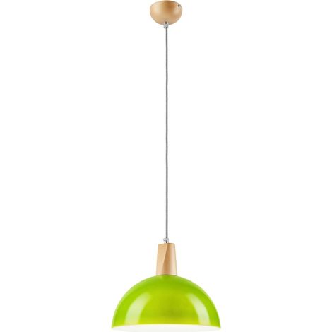 Hängeleuchte E27 Glas Holz Retro Design Pendelleuchte Küche Esszimmer