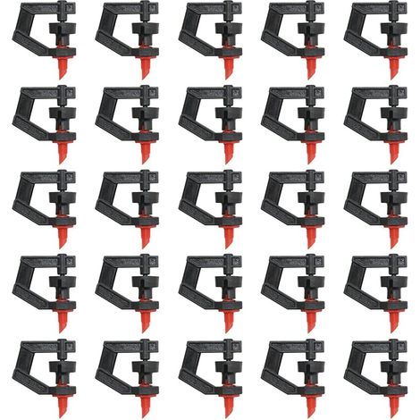 Lot de 25 Buses de pulvérisation à système Micro-Goutte à pour 360° G - Tête d'arrosage rotative - Portée de pulvérisation d'environ 2,8 à 4 m