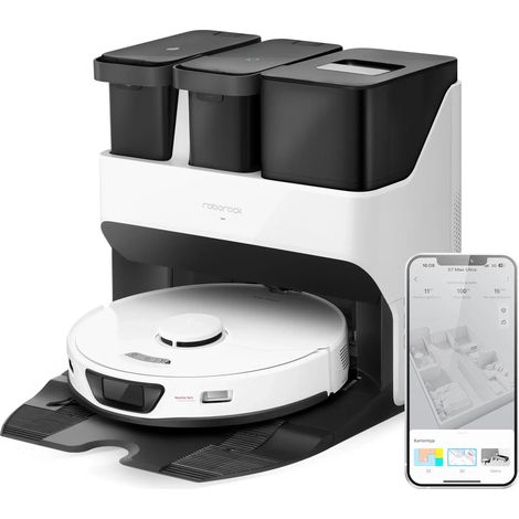 [PRODUIT RECONDITIONNÉ]Roborock S7 Max Ultra,Aspirateur Robot Sonic Laveur 5500Pa, Aspirateur Mise à Niveau du S7 Pro Ultra, Blanc