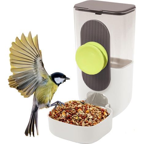 automatischer Futter- und Wasserspender für Käfige, Vögel, Polypropylen, transparent, Nymphensittich (1/5)