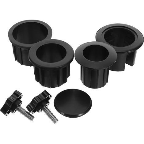 Kit de 7 Pièces de Rechange pour Pied de Parasol Noir Bouchons pour Trou de Mât Accessoires Universels pour Parasol de Terrasse Pièces Détachées Solide Résistantes aux (1/5)