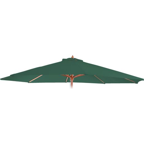 Funda de recambio para parasol Florida, funda de recambio para parasol, Ø 3,5m poliéster 8 varillas, verde