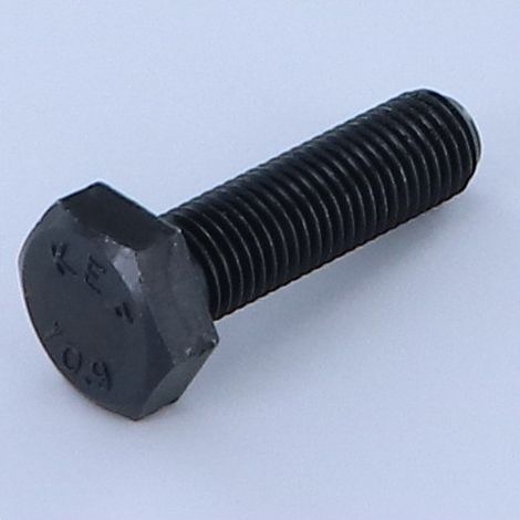 Vis métaux Tête hexagonale TH M10X40 Classe 10.9 Filetage total Pas fin Pas de 100 Acier brut-10 pièces