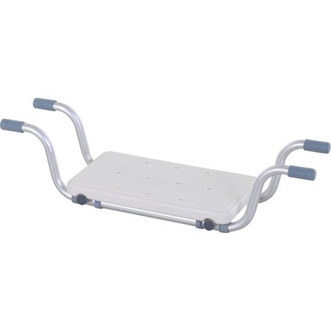 Badewannensitz – Verstellbarer Hänge-Badewannensitz – Badezimmerhocker – Maße: 73–83 cm (L) x 22 cm (B) x 18 cm (H) – Weiß