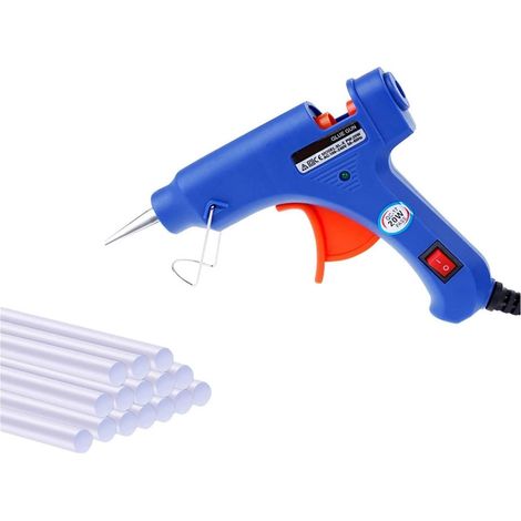 Pistolet à colle chaude, Pistolet à colle chaude avec bâtons de colle 7 mm 100 m 20 W Mini outil de température de chaleur domestique électrique for bricolage maison, cadeaux de Noël, artisanat ( Co (1/5)