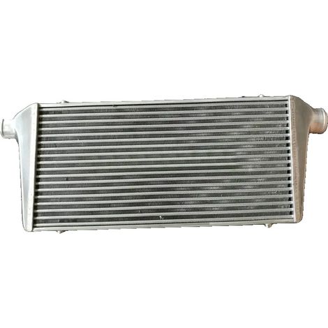 Intercooler, construcción de aluminio, ajuste universal, blanco. (1/2)