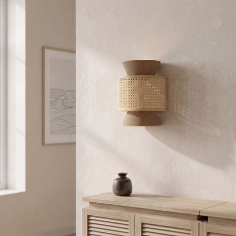 Aplique de Pared Yute Natural y Vienés Natural  Serie DIARA (1/5)