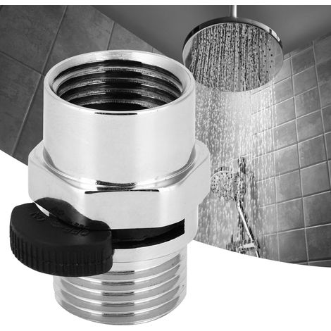 1/2-Zoll-Duschkopf-Sprühkopf-Durchflussregelventil-Absperrventil-Adapter Badezimmerzubehör (1/5)